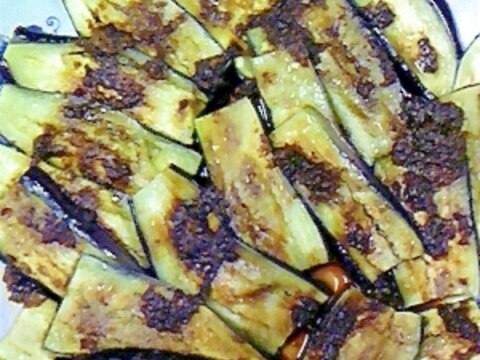 フライパンいらづの簡単茄子のしょうが焼き